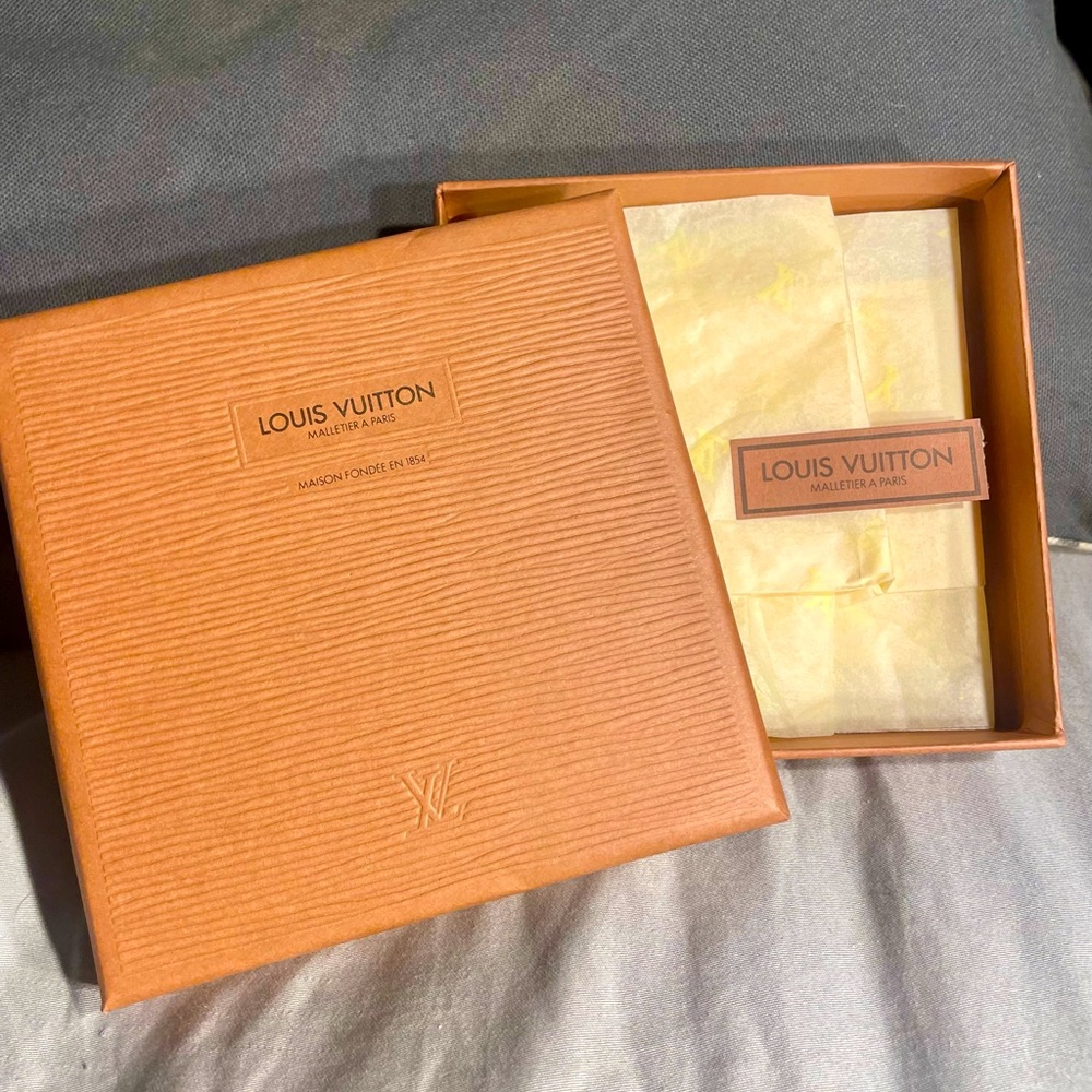 Louis Vuitton box with white tissue paper